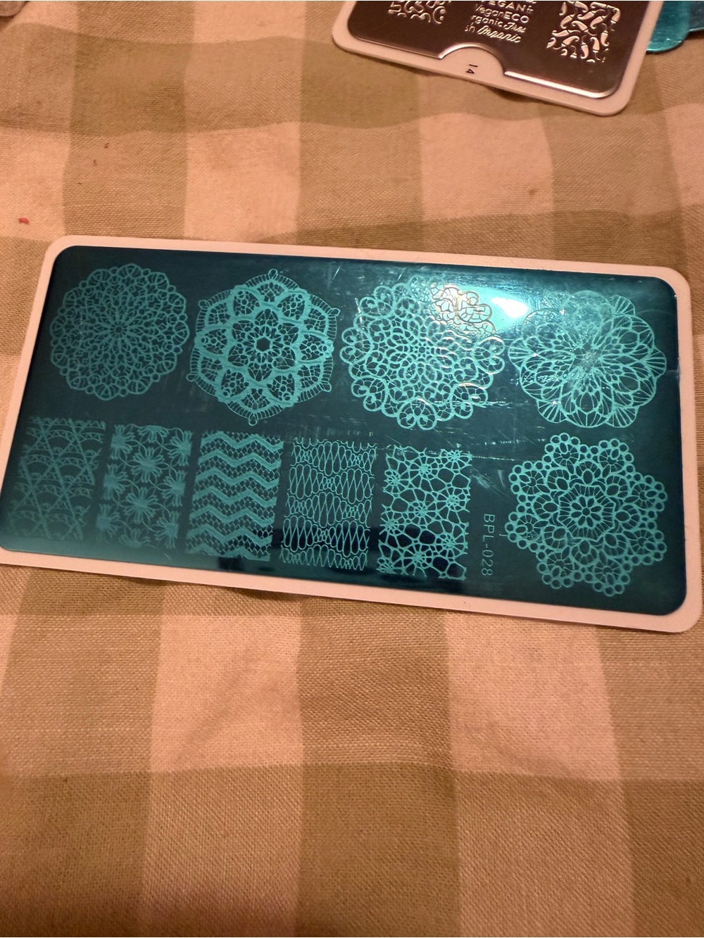 Floral Lace Nail Stamping Plate - Teal